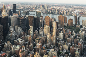 Skyline of New York City. - obrazy, fototapety, plakaty