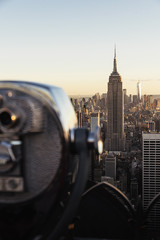 Binoculars  over New York City.