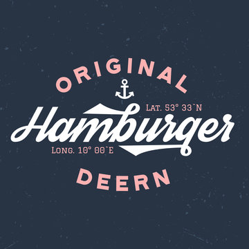 Original Hamburger Deern - T-Shirt Design Zum Bedrucken 