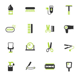 barbershop color icon set