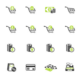 e-commerce color icon set