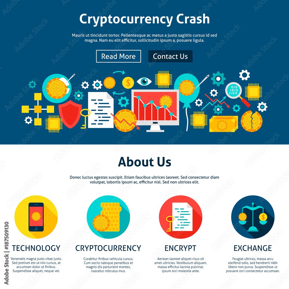 Poster Cryptocurrency Crash Website Design