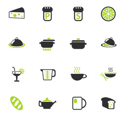 food and kitchen icon set