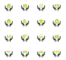 insurance icon set