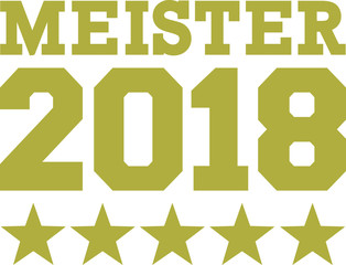 Obraz premium Champion 2018 golden stars german