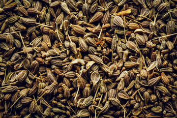 Dried anise seeds macro Background