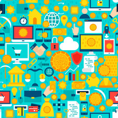 Cryptocurrency Tile Pattern