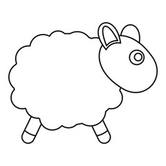 Sheep toy icon, outline style