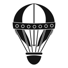 Fototapeta na wymiar Vintage hot air balloon icon, simple style