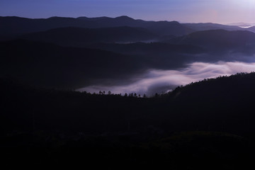 Vista das montanhas do alto do Pico do olho d'agua, Mairiporã - São Paulo - Brasil
