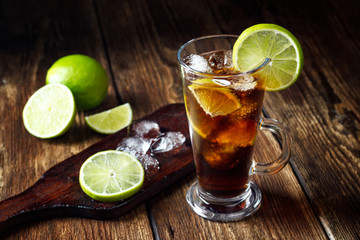 Cuba Libre coctail.