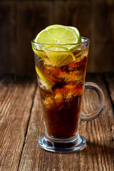 Cuba Libre coctail.