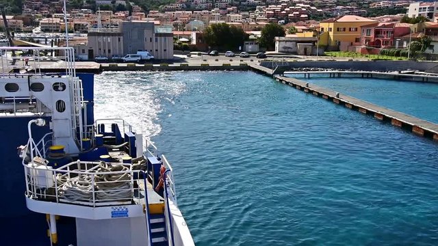 Ferry boat in La Maddalena island, Sardinia