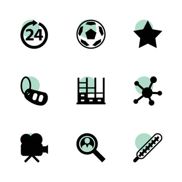 Single icons. vector collection filled single icons set.