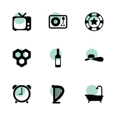 Classic icons. vector collection filled classic icons set.