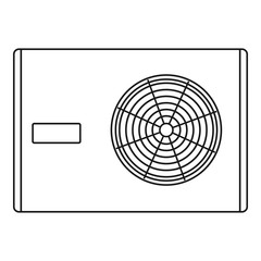 Air compressor icon, outline style