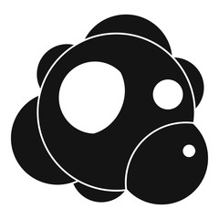 Atom icon, simple style