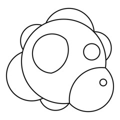 Molecule icon, outline style