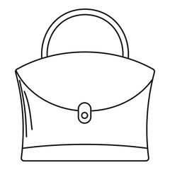 Little woman bag icon, outline style