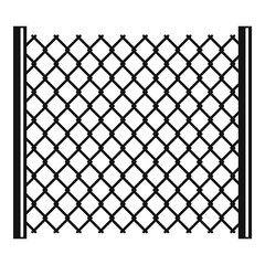 Perforated gate icon, simple style
