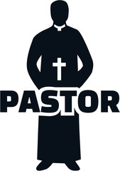 Pastor silhouette job title