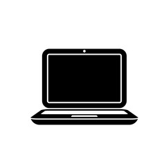 Laptop icon on white background