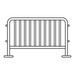 Steel barrier icon, outline style