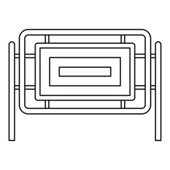 Square fence icon, outline style