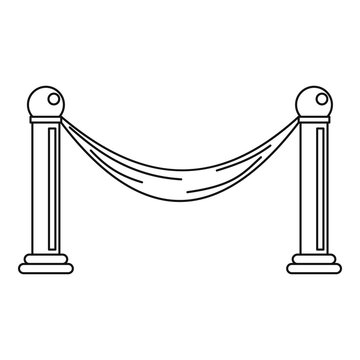 recommend clip art: Barrier icon, outline style