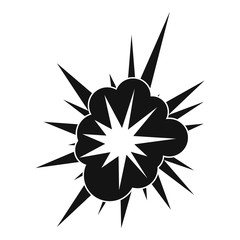 Nucleate explosion icon, simple style