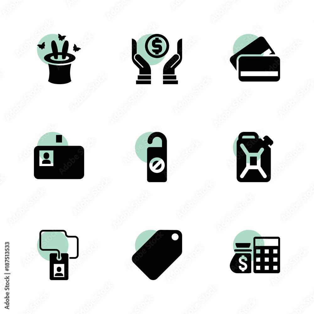 Canvas Prints Card icons. vector collection filled card icons set.