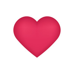 Heart isolated on white background. Vector illustration