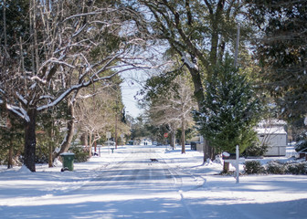 Frozen Street in the South