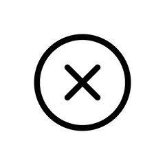 Close icon, delete symbol. Illustration for web site or mobile app