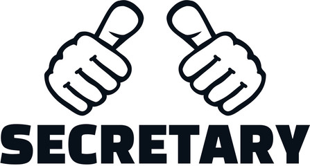 Secretary with thumbs
