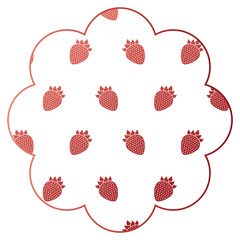 frame with blackberries pattern background