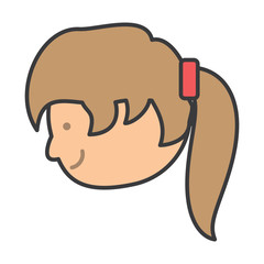 cartoon woman icon