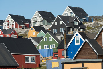 Naklejka premium Nuuk, the charming capital of Greenland