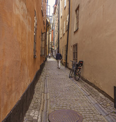 Fototapeta na wymiar Stockholm street Sweden