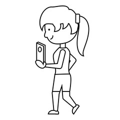 cartoon woman icon