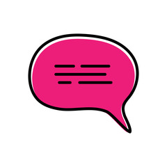 Chat icon. Dialog text