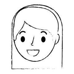 beautiful woman head avatar character