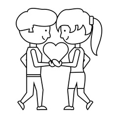 cartoon couple in love