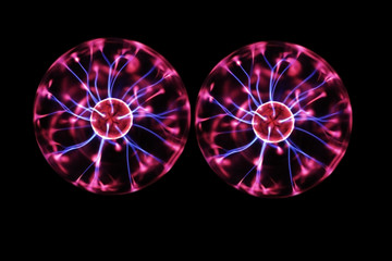 lightning sphere and colorful rays