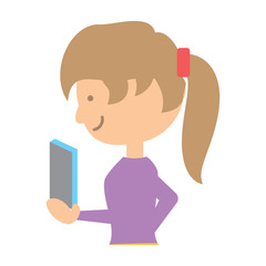 cartoon woman icon