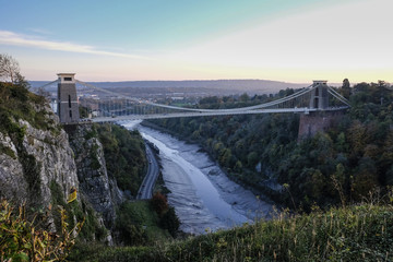 Bristol suspension bridge over avon gorge