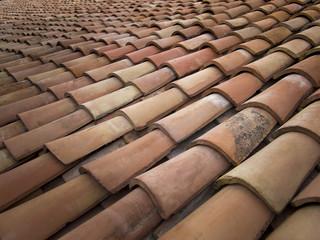 Background of old roof tiles