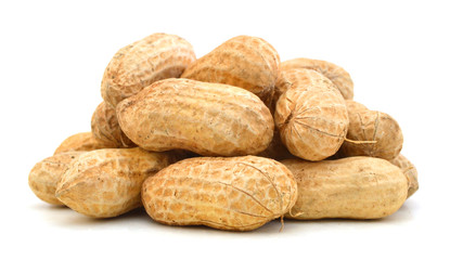 Dried peanuts in closeup