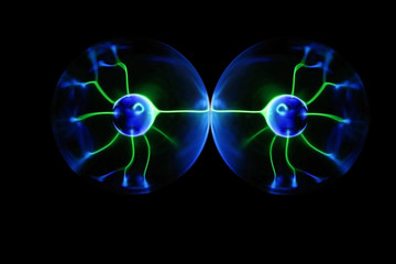 lightning sphere and colorful rays