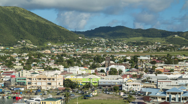 Colorful town of Basseterre